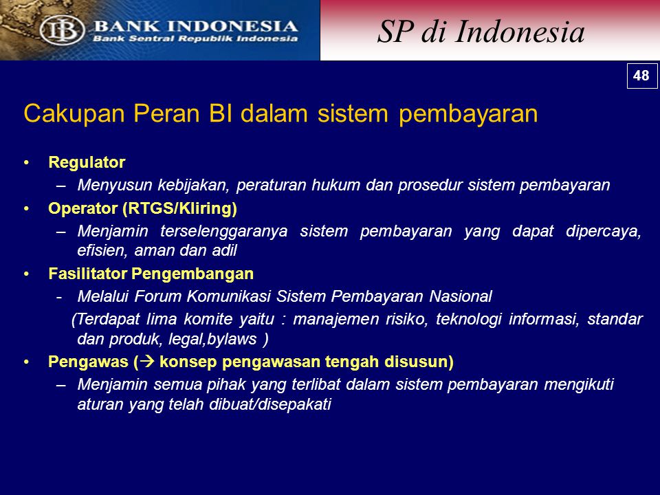 Peran Bank Indonesia Dalam Sistem Pembayaran Newstempo